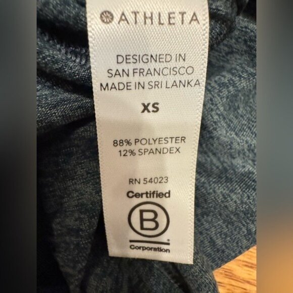 Athleta Uptempo hoodie Size XS teal heathered - Picture 5 of 8